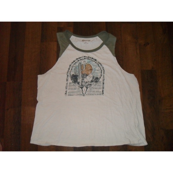 Shyanne Graphic Tank Top Western Cactus‎ Skull Sleeveless XL - Picture 1 of 8
